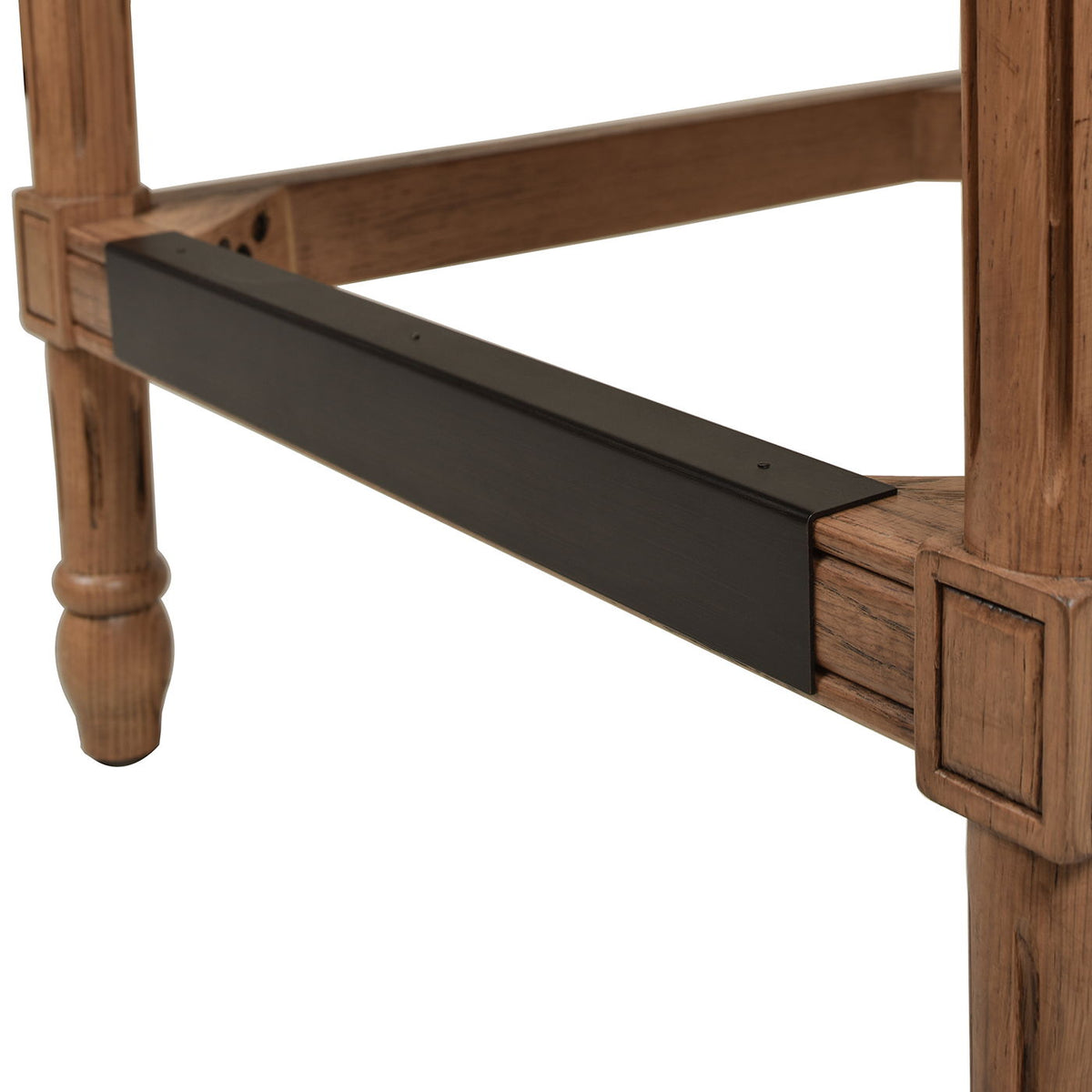 Rattan Wicker High Back Counter Bar Stool Oak Frame in dark finish by HouseOfZazla on Tampa Home & Garden Store