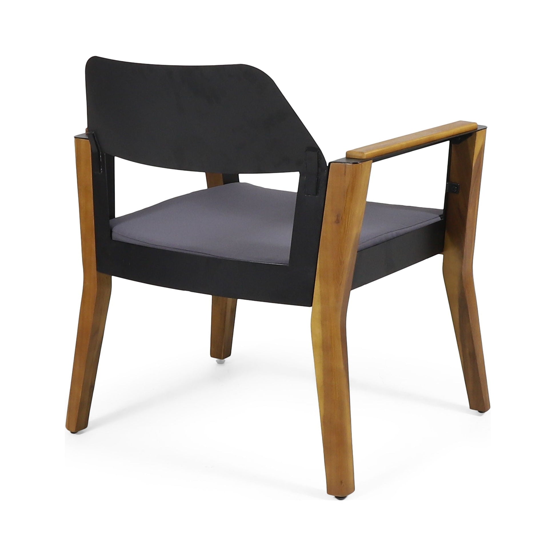 Soho Transitional Outdoor Club Chair set of 2 by HouseOfZazla with teak frame and cushions on Tampa Home & Garden Store
