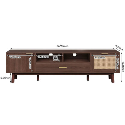 TV Stand for 75 Inch TVs with Soft Closing Doors