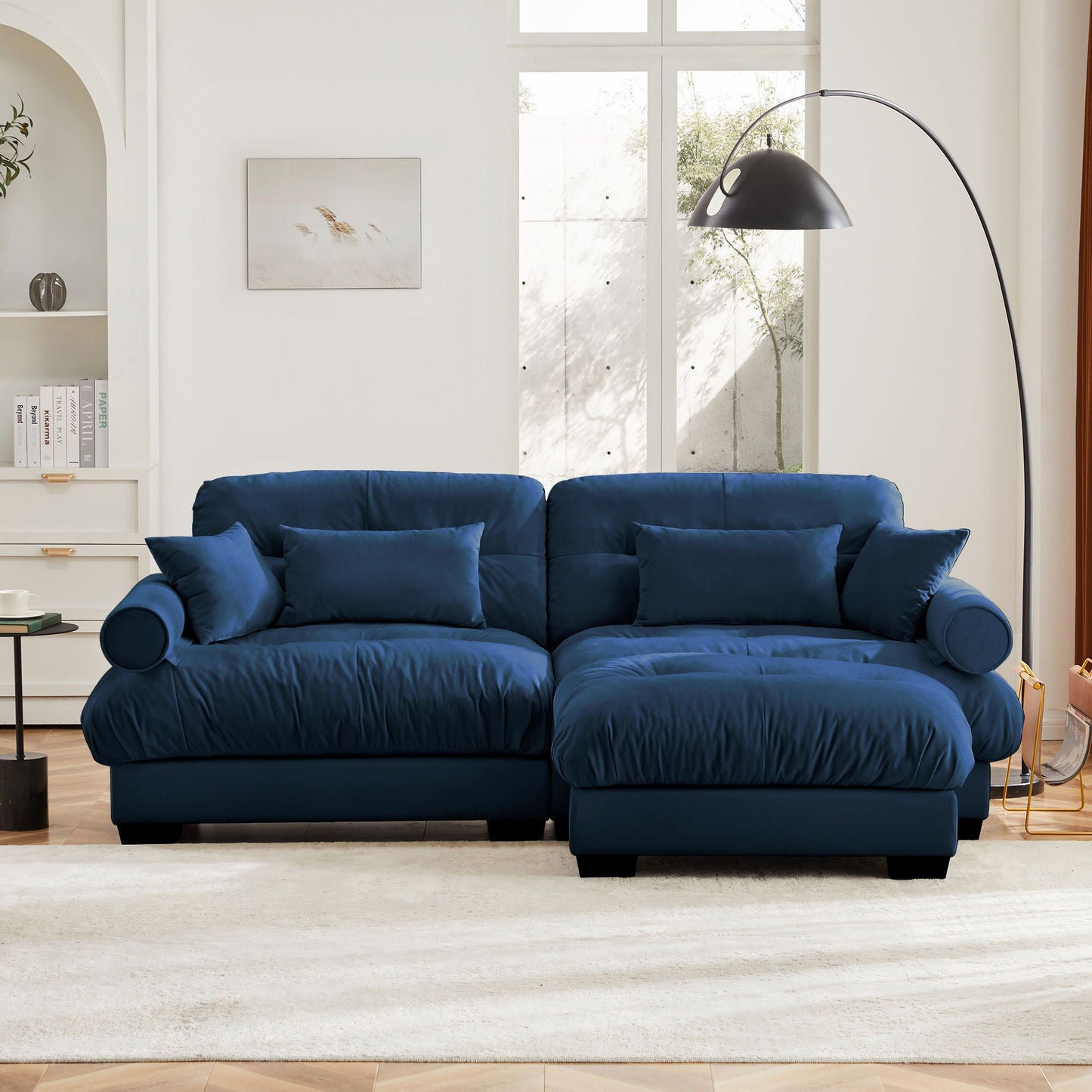 Oversized Modular Sofa with Movable Ottoman