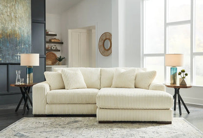 Lindyn Sectional Sofa with Cord Upholstery