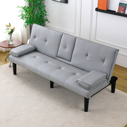 Compact Foldable Sofa Bed and Cup Holder