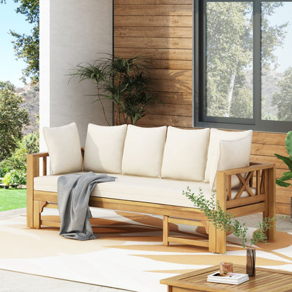 Outdoor Extendable Acacia Wood Sofa and Daybed