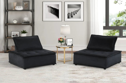 Anna Armless Lounge Chair With Soft Upholstery