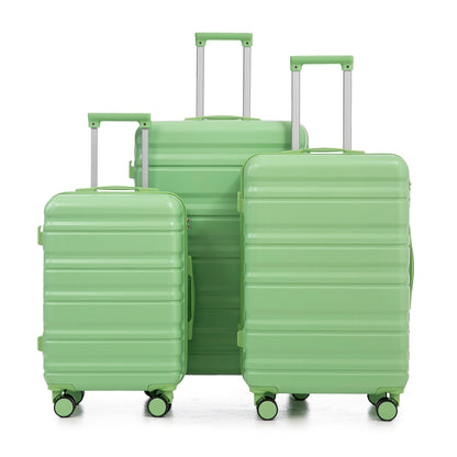 HIFINE Tourist 3-Piece Spinner Wheel Luggage Set Green, three green suitcases on wheels on Tampa Home & Garden Store