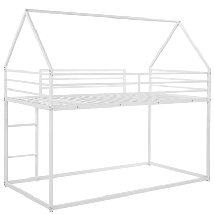 House Bunk Bed With Built In Ladder and Slide