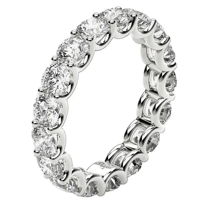 Round-cut lab-grown diamond eternity ring in 14k white gold, Bids.com on Tampa Home & Garden Store