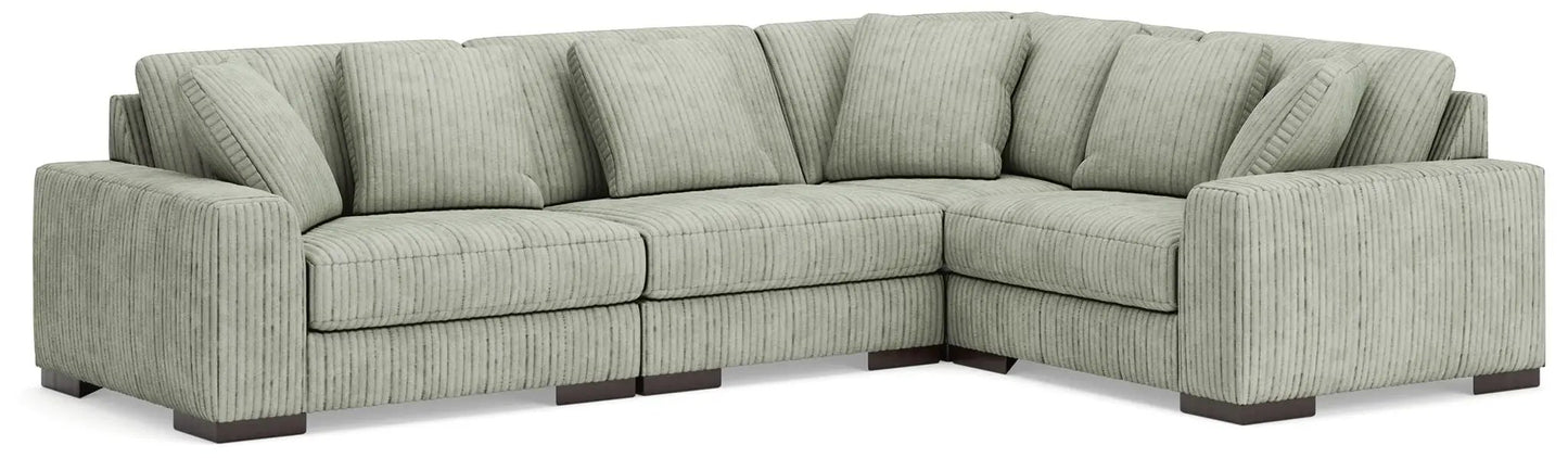 Lindyn Sectional Sofa with Cord Upholstery