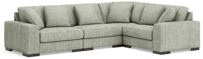Lindyn Sectional Sofa with Cord Upholstery