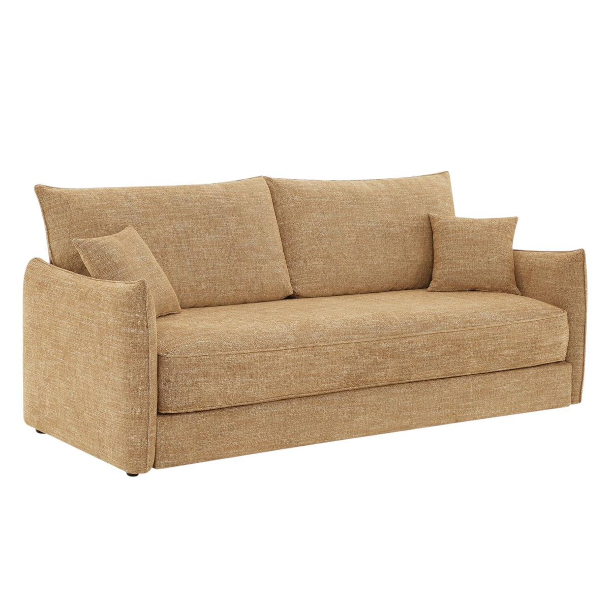 Cadie Mocha Sofa With Two Pillows and Sleeper