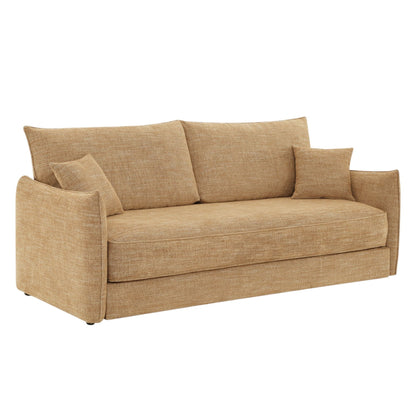 Cadie Mocha Sofa With Two Pillows and Sleeper