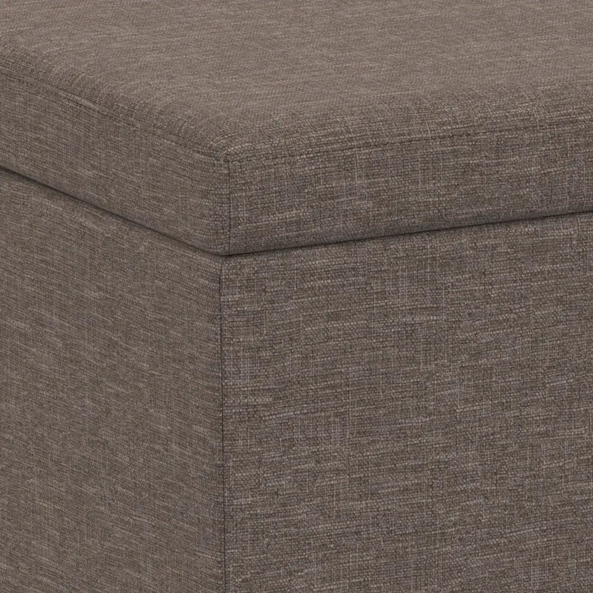 Avalon multifunctional storage ottoman bench in brown textured fabric by Unique Piece Furniture on Tampa Home & Garden Store