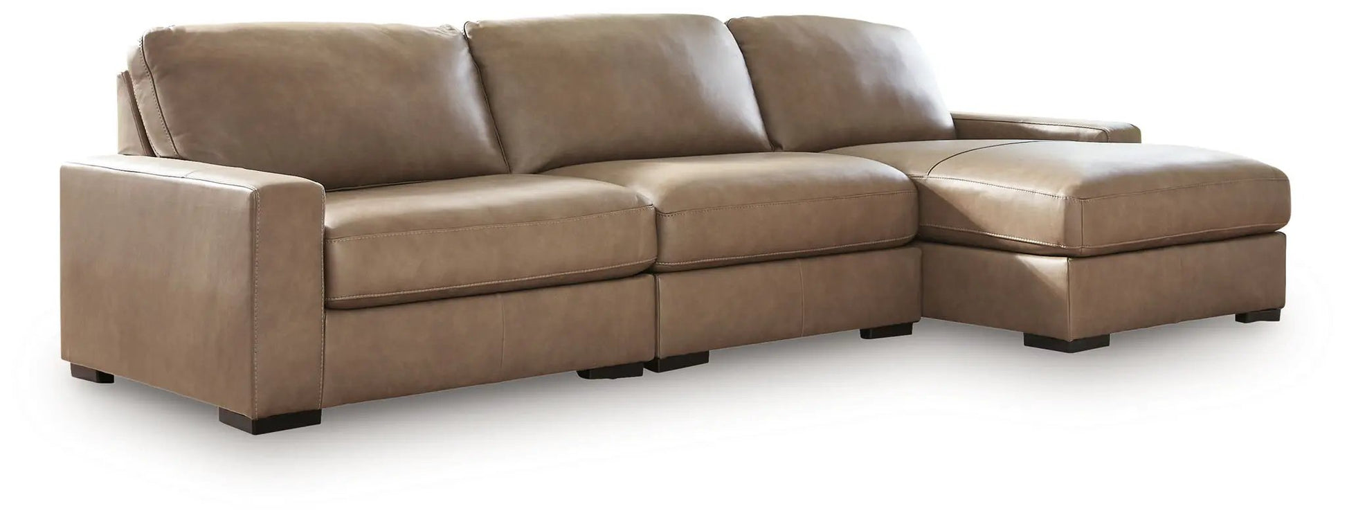 Veronella Sectional sofa with chaise in tan leather by Unique Piece Furniture on Tampa Home & Garden Store