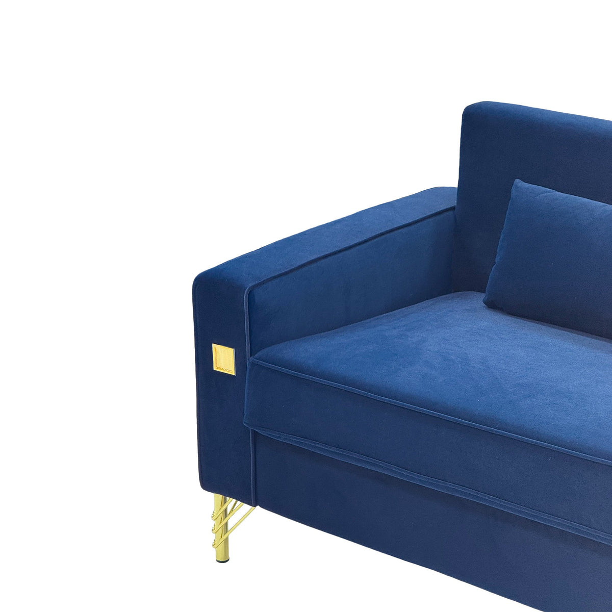Royal Blue Velvet Sofa and the Loveseat Set