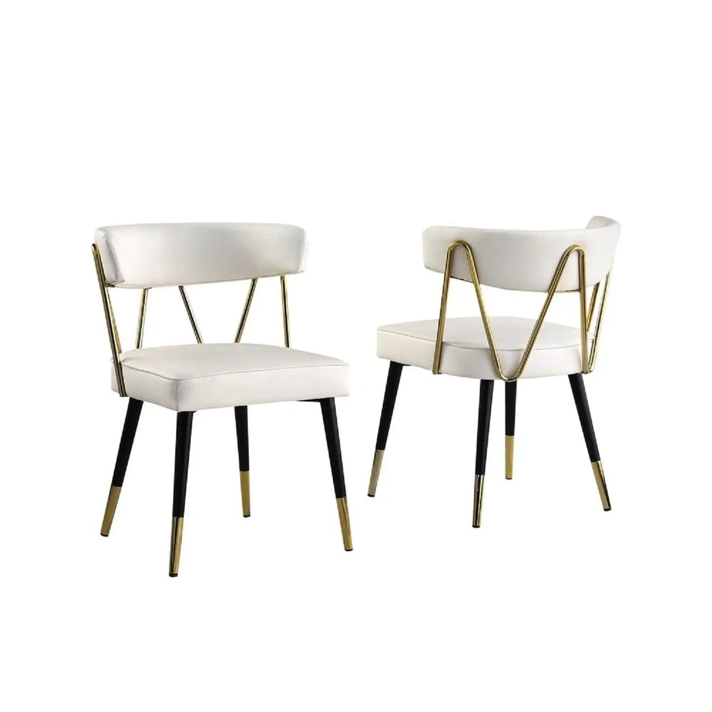 Glam Dining Chairs Set of Two Modern Luxury