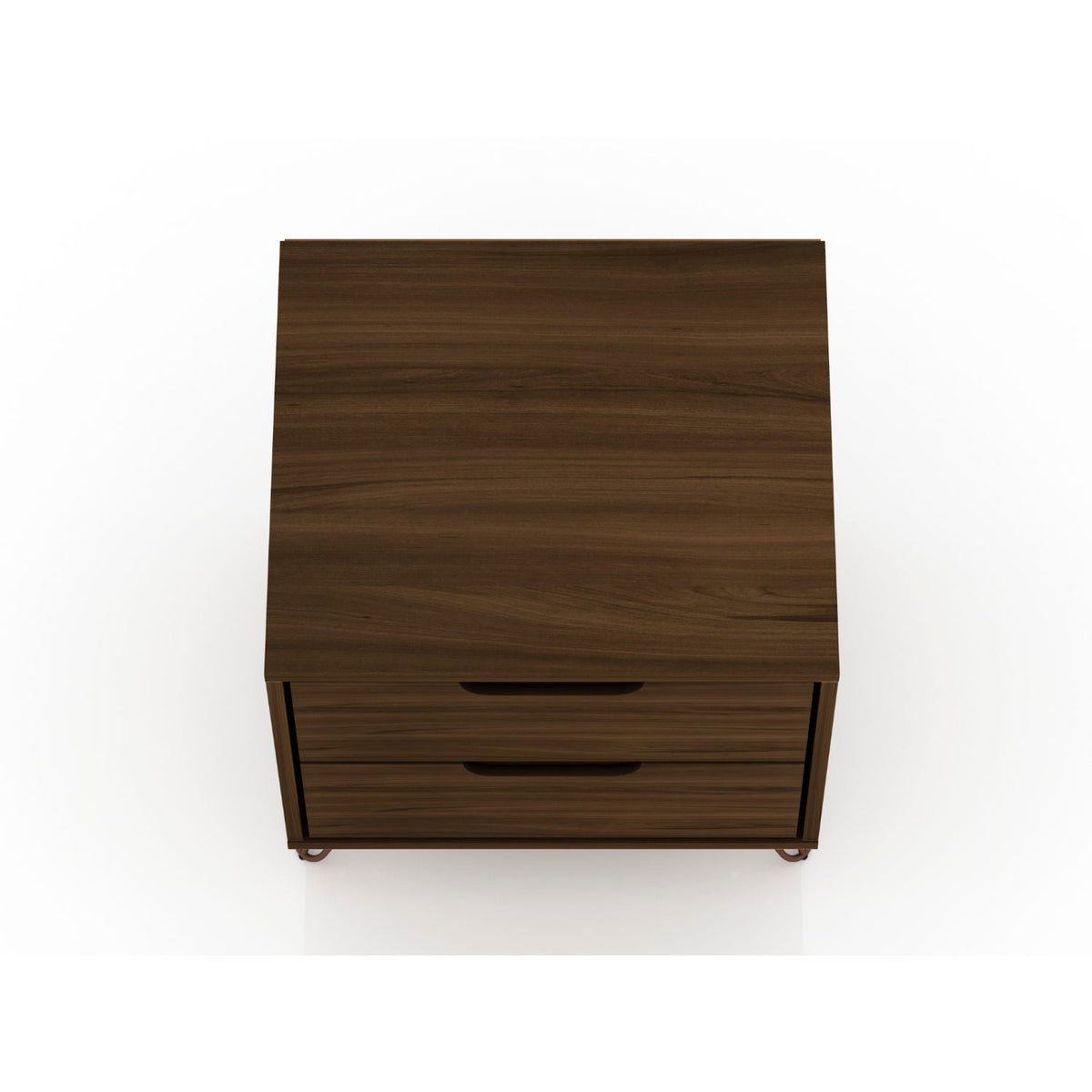 2-Drawer Nightstand in dark wood finish with durable splayed legs by HouseOfZazla on Tampa Home & Garden Store