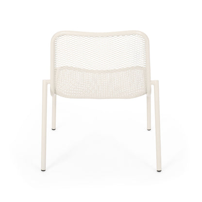 Kincaid Stackable Iron Chair armless outdoor chair cream finish HouseOfZazla on Tampa Home & Garden Store