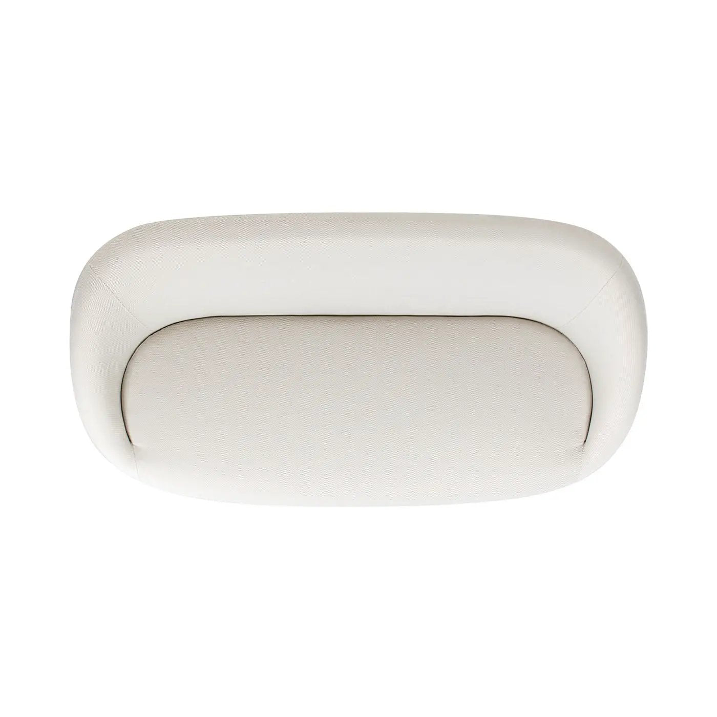Willow - Upholstered Patio Sofa, cream fabric with curved edges, by Unique Piece Furniture on Tampa Home & Garden Store