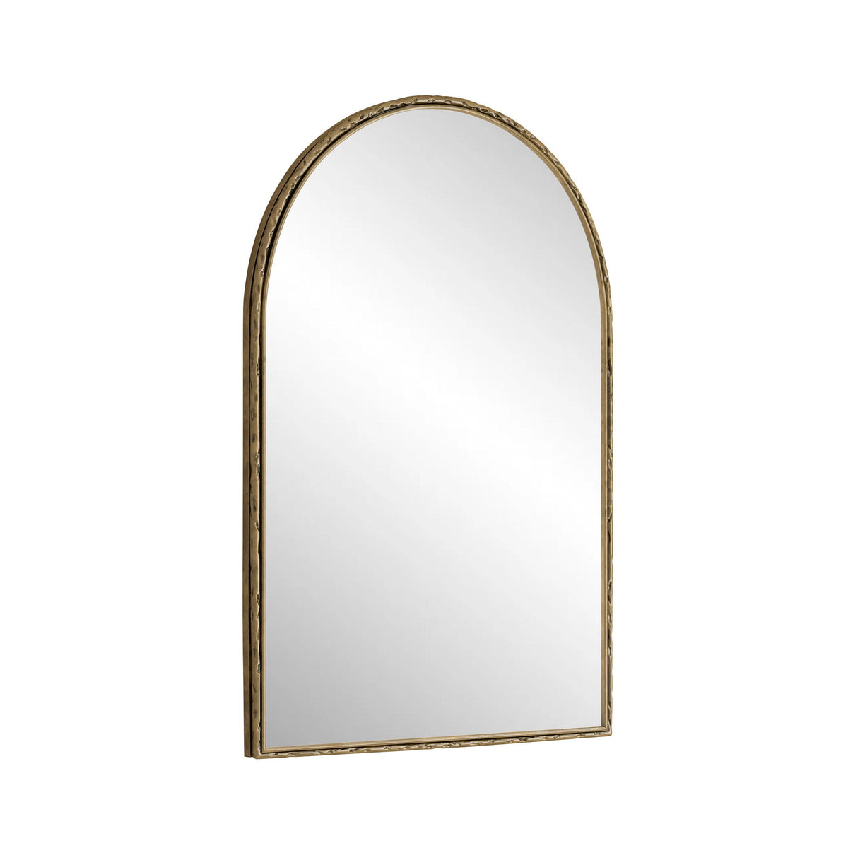 Arched wall mirror with gold-tone hammered frame and shatterproof glass HouseOfZazla on Tampa Home & Garden Store