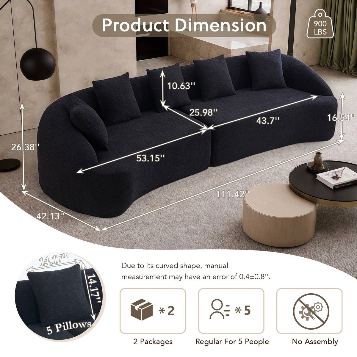 Compression Sponge And Polyester Living Sofa