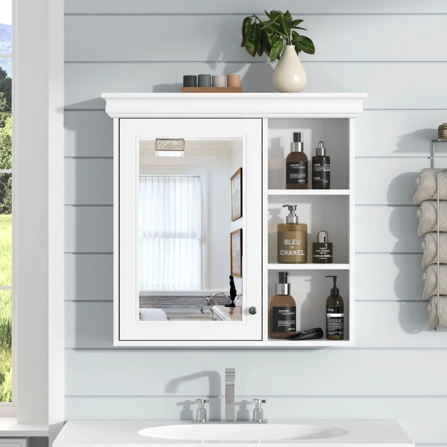 Wall Mounted Medicine Cabinet with Mirror
