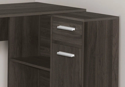 Corner desk with storage drawers in dark walnut finish, L-shaped, by Unique Piece Furniture on Tampa Home & Garden Store