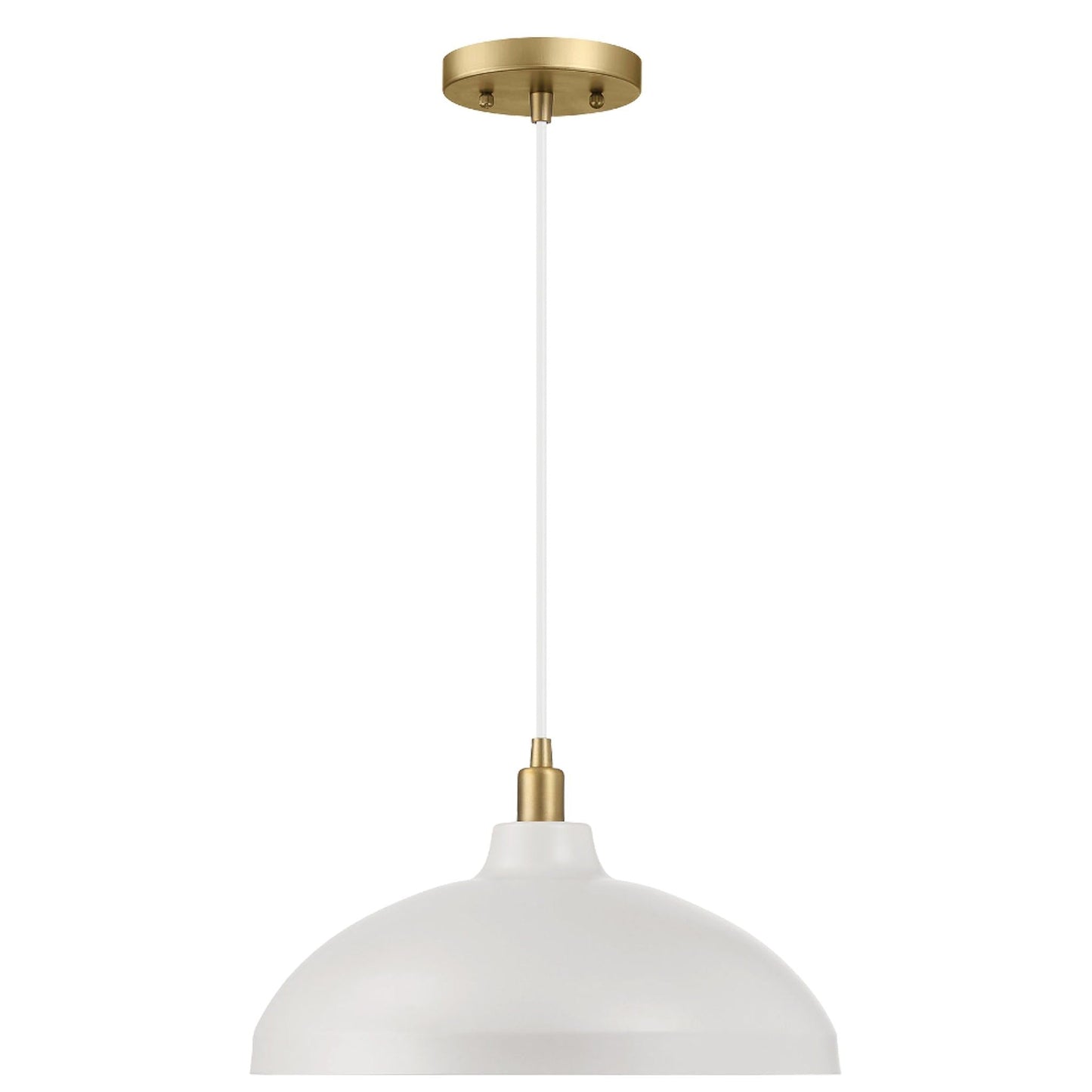 Astral pendant lamp, single light, gold canopy with white glass shade by HouseOfZazla on Tampa Home & Garden Store