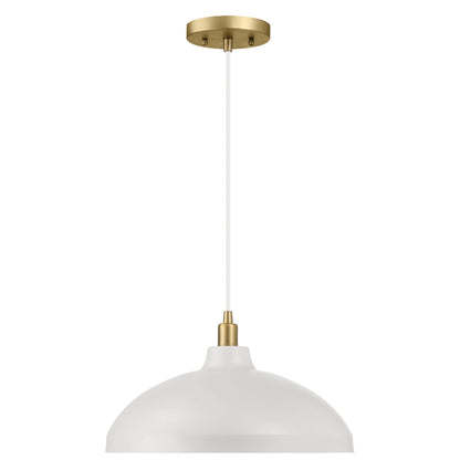 Astral pendant lamp, single light, gold canopy with white glass shade by HouseOfZazla on Tampa Home & Garden Store