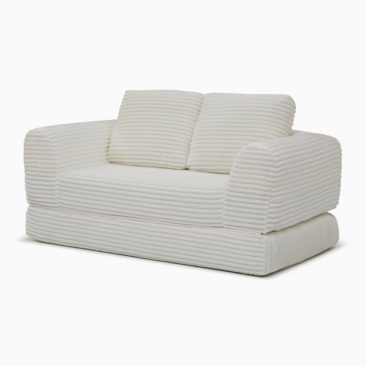 Folding Corduroy Sofa Bed with Removable Covers