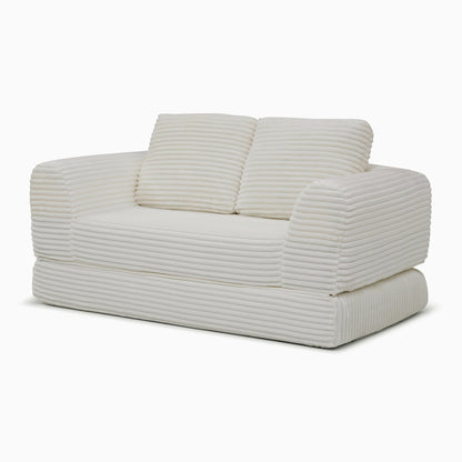 Folding Corduroy Sofa Bed with Removable Covers