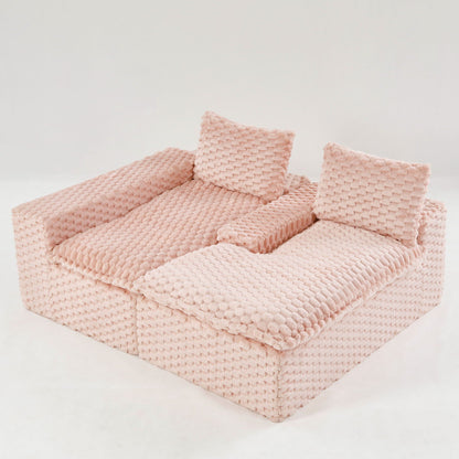 Modular Convertible Sofa and Twin Chaise Lounge