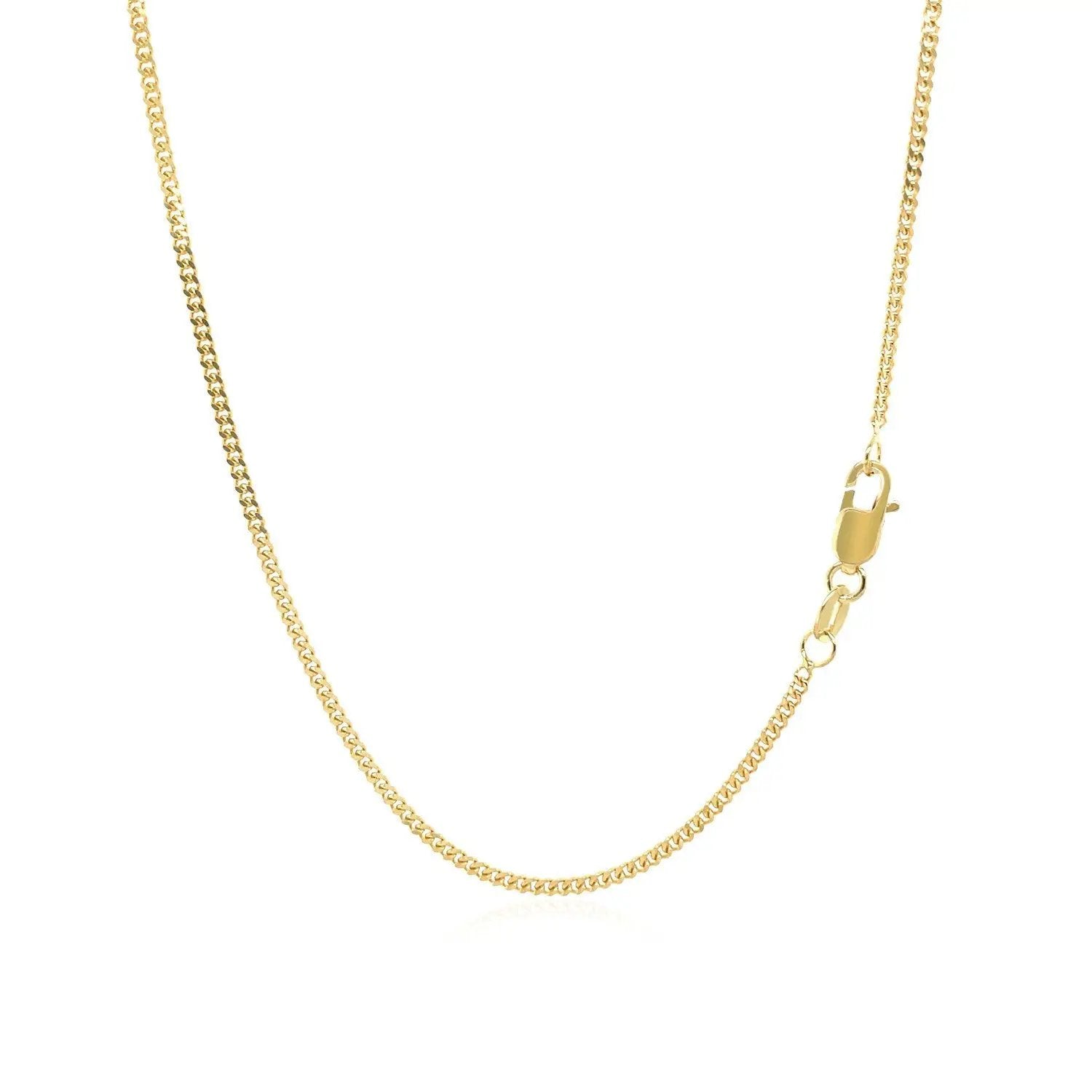 14k yellow gold gourmette chain necklace 1.5mm by Bids.com on Tampa Home & Garden Store