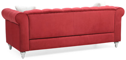 the Raisa Tufted Sofa and Nailhead Accents