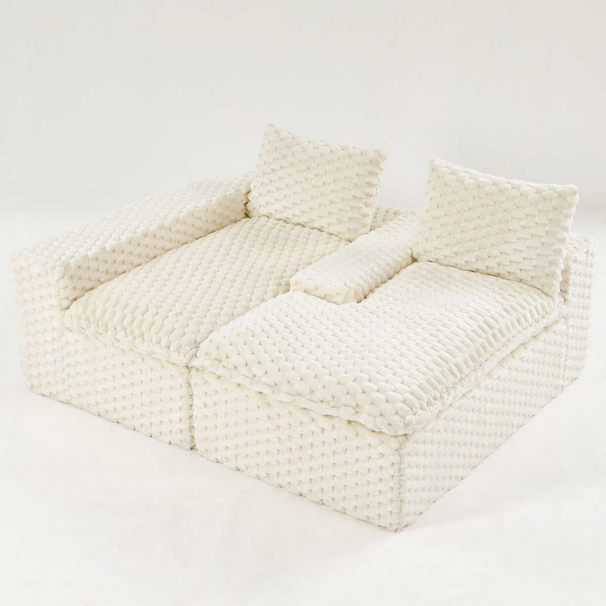 Modular Convertible Sofa and Twin Chaise Lounge