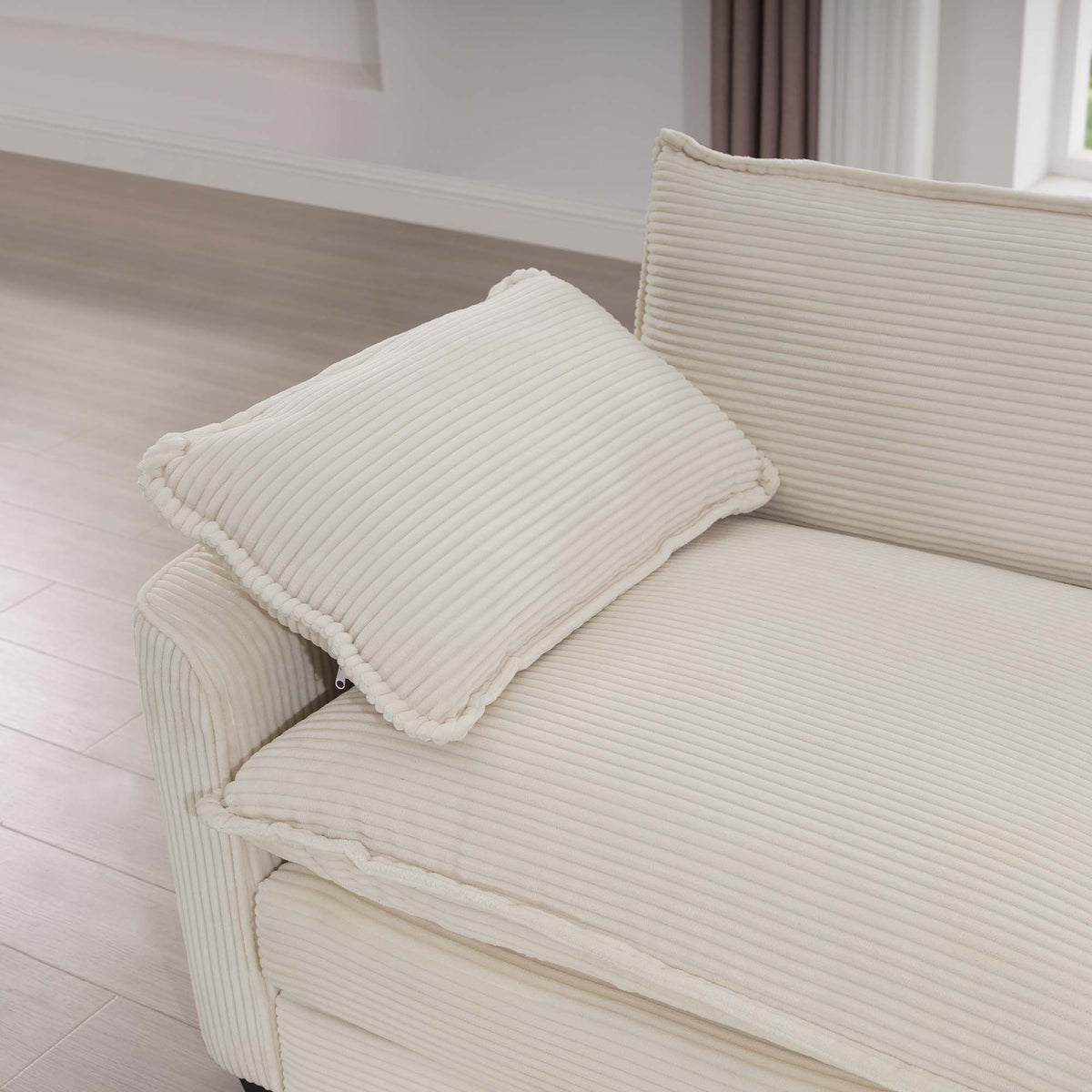 Classic Modern Deep Seat Chair and Footstool Set
