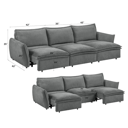 Eaden Gray Power Sofa and Full Foam Sleeper