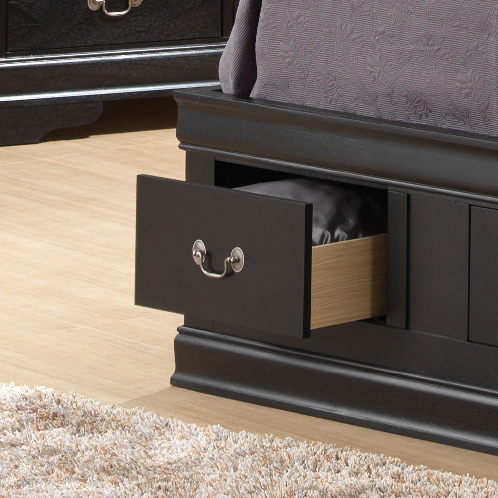 Traditional Style Bookcase Storage Bed with dark under-bed drawer by HouseOfZazla on Tampa Home & Garden Store