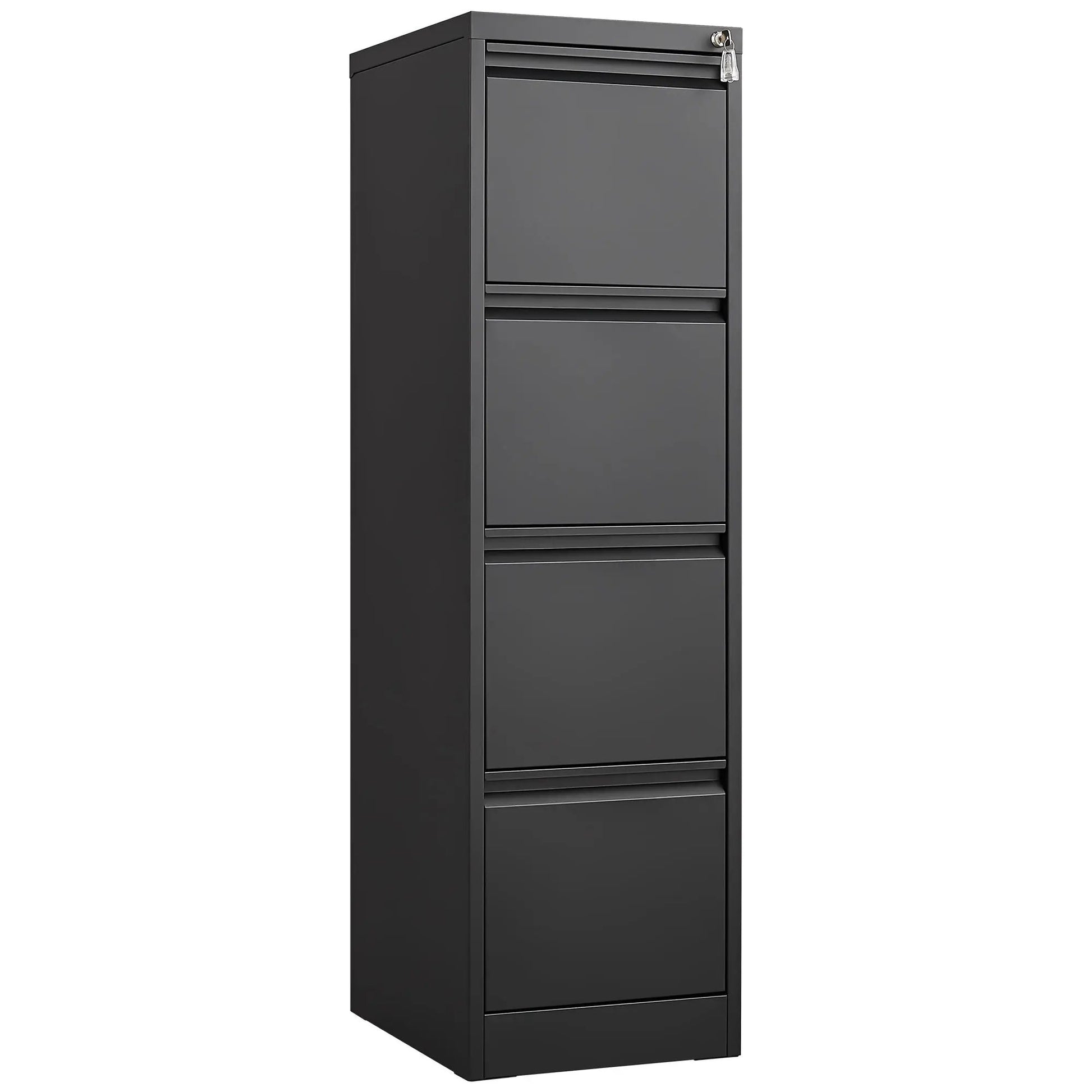 Durable metal 3-drawer file cabinet with lock in dark gray by Unique Piece Furniture on Tampa Home & Garden Store