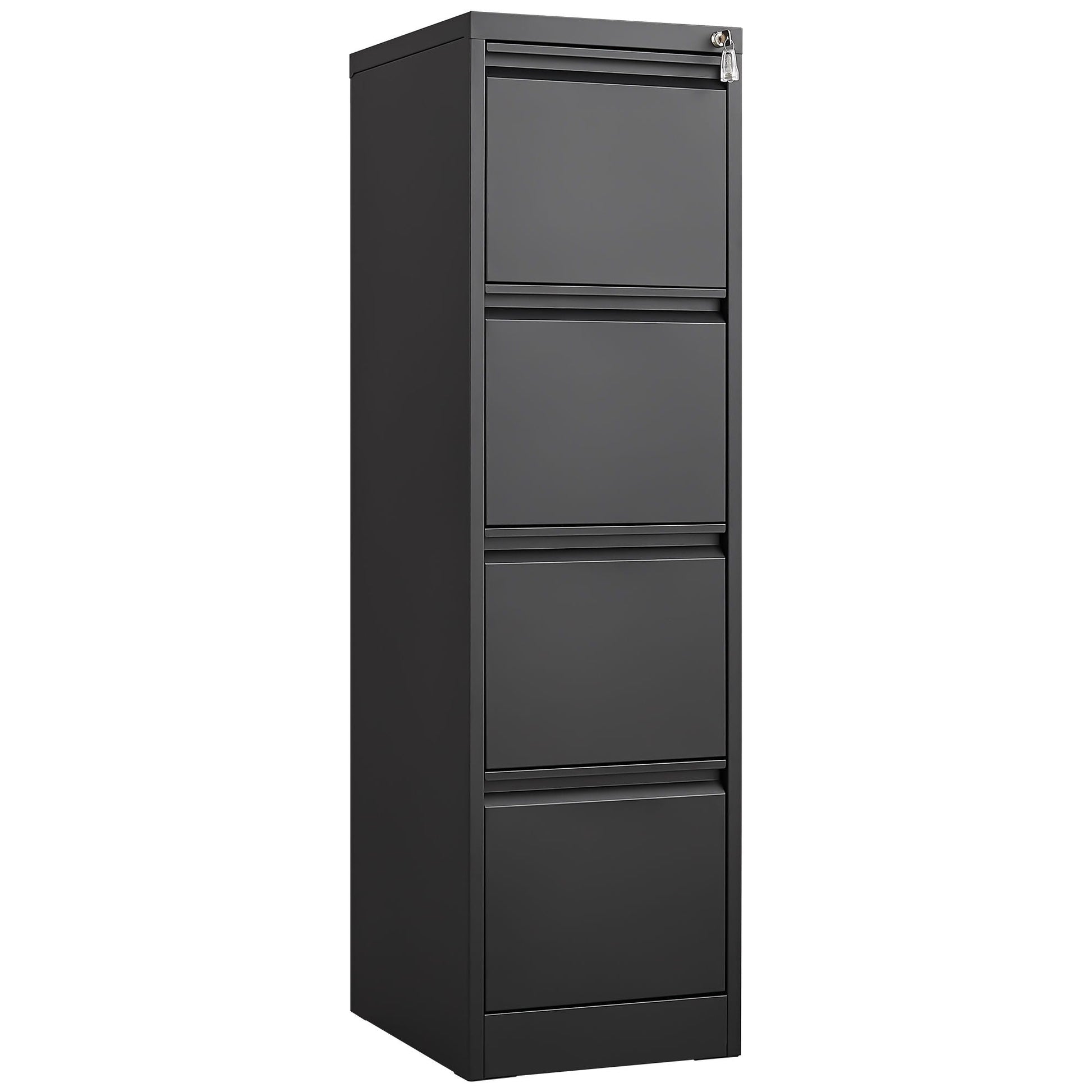 3-drawer metal file cabinet with lock, matte black, HouseOfZazla on Tampa Home & Garden Store