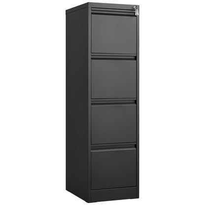 3-drawer metal file cabinet with lock, matte black, HouseOfZazla on Tampa Home & Garden Store