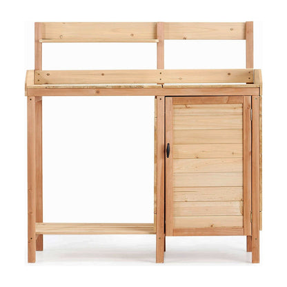 Outdoor Wooden Potting Bench and Sink for Patio
