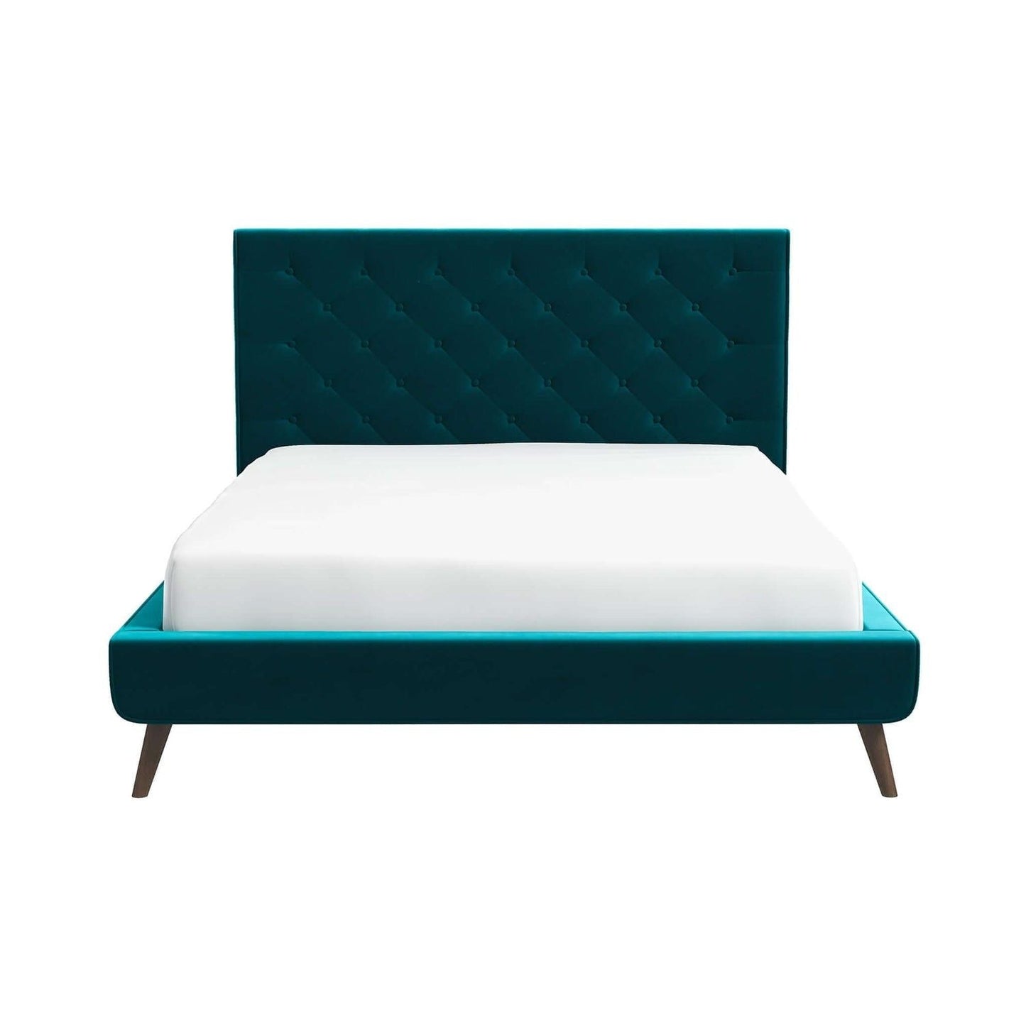 Dillon a Soft Mid Century Platform Bed Frame