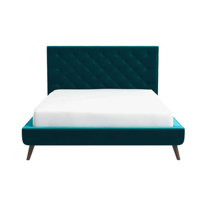 Dillon a Soft Mid Century Platform Bed Frame