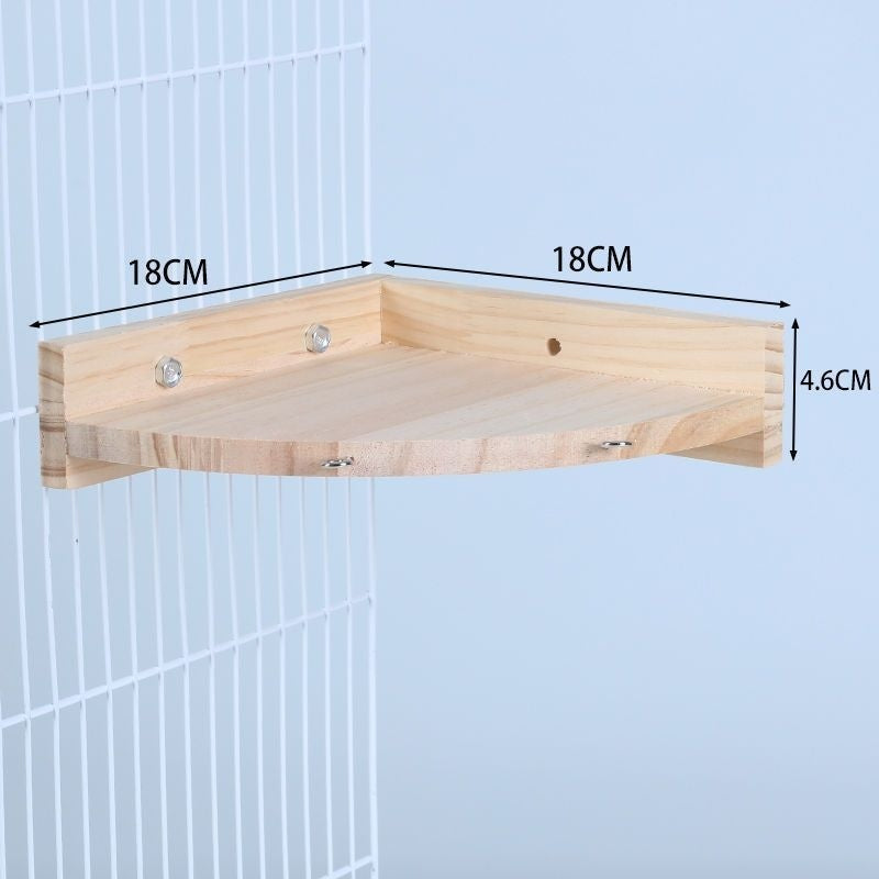 Bird cage jumping platform toy, solid wood, natural finish, mounting screws, by Sell My Stuff on Tampa Home & Garden Store