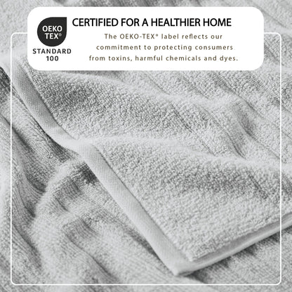 Luxury Combed Cotton and Ribbed Bath Towels