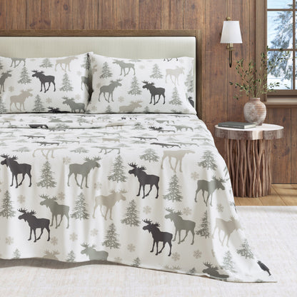 Classic Turkish Cotton Flannel Sheet and Pillow