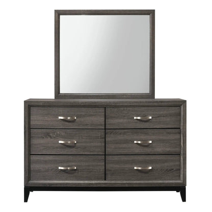 Contemporary 6 Drawer Dresser with Handles
