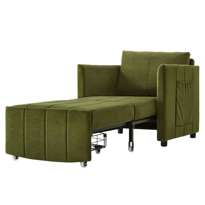 Convertible Sleeper Sofa and Storage Pockets
