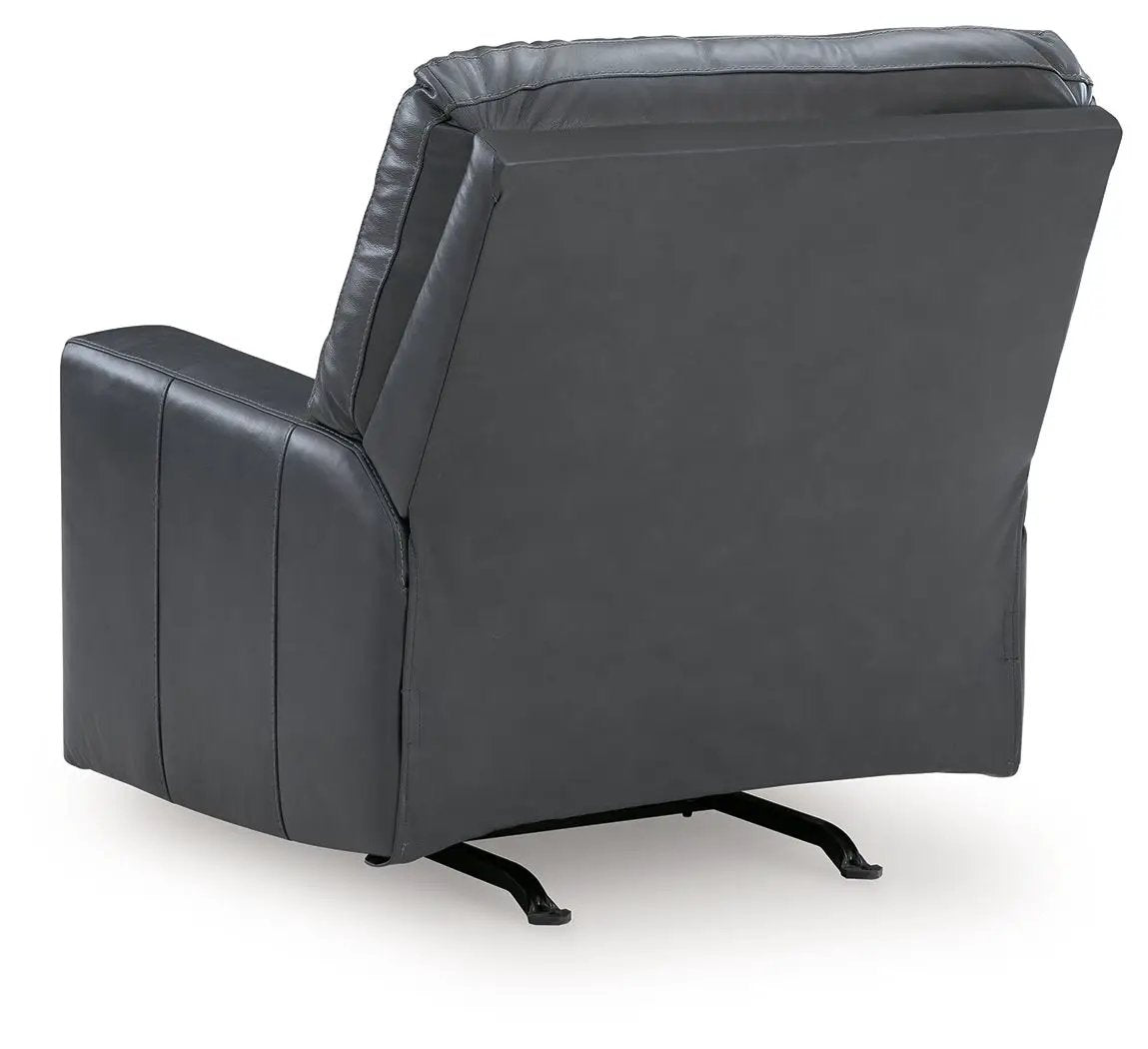 Bolsena rocker recliner chair dark gray leather upholstery by Unique Piece Furniture on Tampa Home & Garden Store