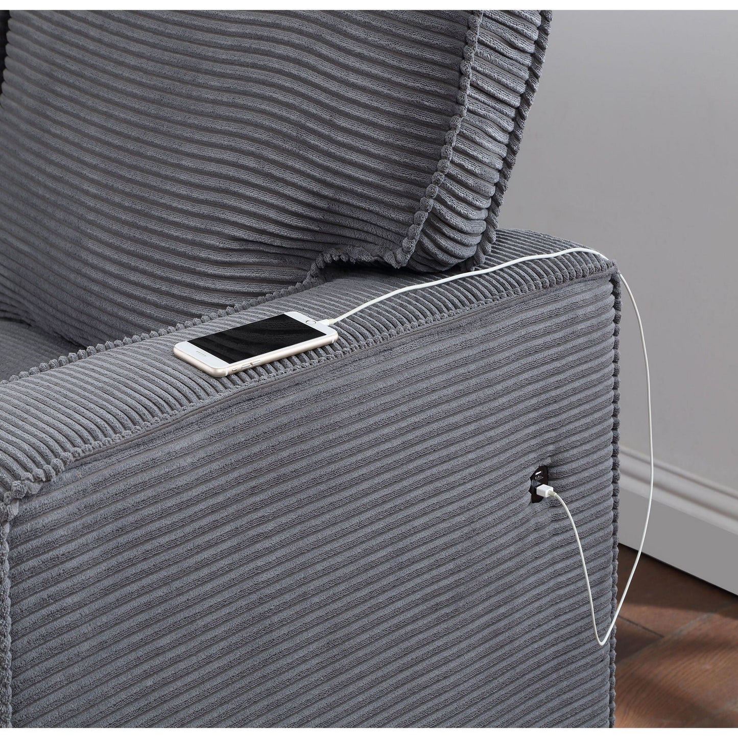 Territory Modern Pull Out Sofa Bed and Gray